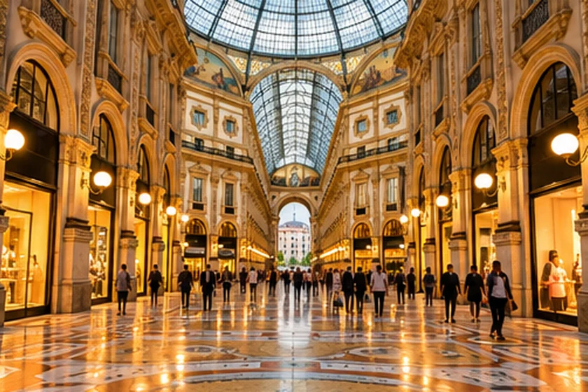Fashion district — central Milan